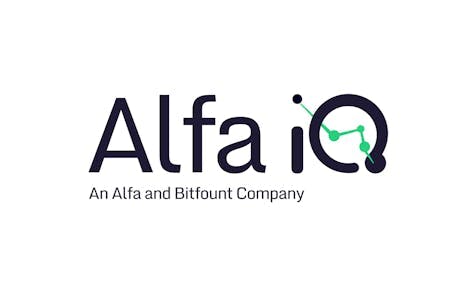 Alfa IQ logo - An Alfa and Bitfount Company