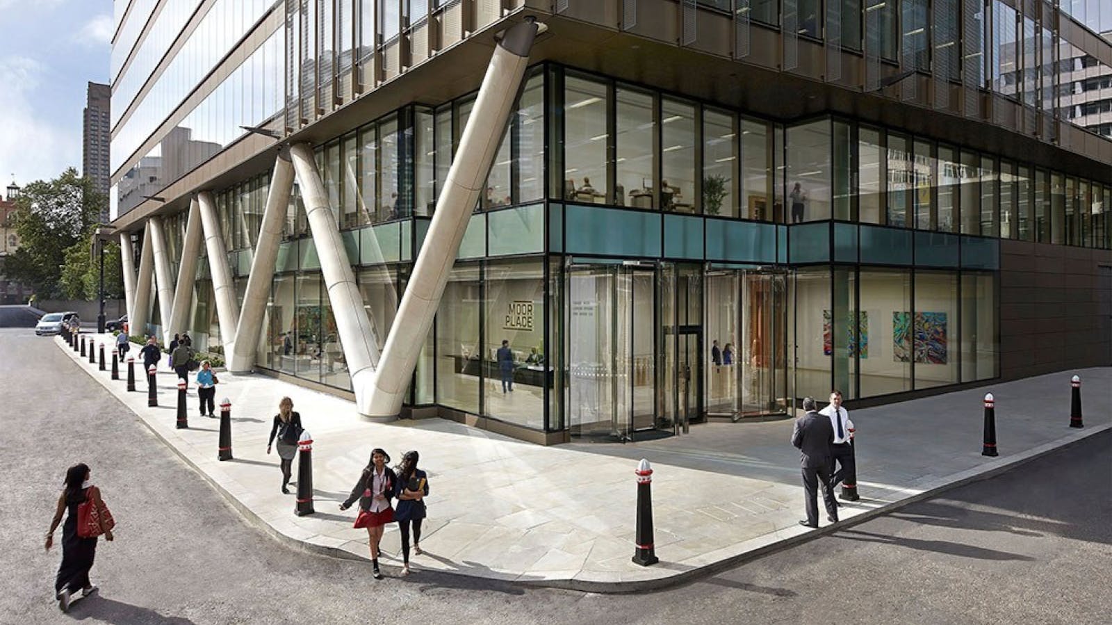 Front of Alfa's UK office, at Moor Place, London