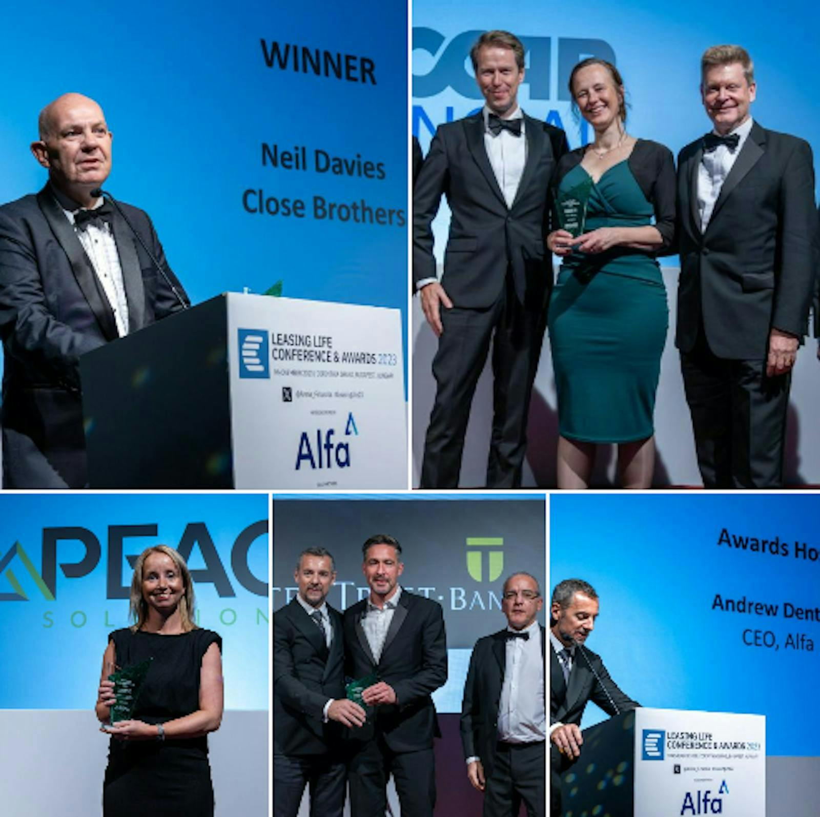 Winners of Leasing Life Awards 2023 including United Trust Bank, PEAC Solutions, PACCAR Financial and Close Brothers