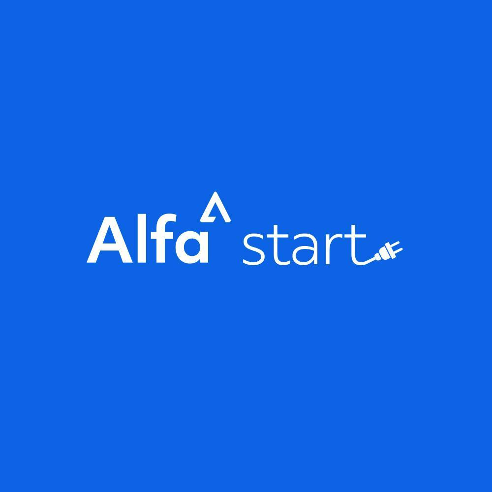 Cube face showing the Alfa Start logo