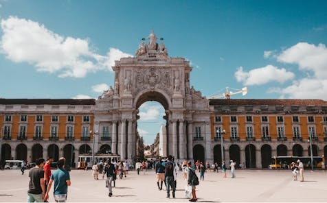 Lisbon's main square and gate
